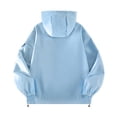 thumbnail image 3 of Levmjia Men's Gradient Work Jacket Windproof Waterproof Hooded Outdoor Raincoat Polyester Color Block Puffer Jacket with Multiple Pockets S-3XL Light Blue, 3 of 3