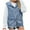 Blue, variant on Frostluinai Oversized Denim Vests for Women Sleeveless Vintage Jean Vests Button Front Lapel Collar Denim Coats Distressed Jean Coat with Pocket