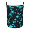 thumbnail image 1 of LNWH Laundry Basket, Blue Snowflakes Pattern Foldable Laundry Hamper With Handles Waterproof, Small Size, 1 of 8