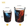 thumbnail image 3 of Balery Red And Blue Fire Bird Cesta de ropa redonda con asas, impermeable, independiente, para ropa, juguetes, dormitorio y familia-Medium, 3 of 6
