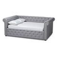 thumbnail image 1 of Baxton Studio Mabelle Mid-Century Tufted Fabric and Wood Queen Daybed in Gray, 1 of 7