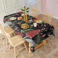 thumbnail image 3 of Red Mushroom Fern Black Pattern Rectangle Tablecloth 60"x102",Waterproof Polyester Rectangle Table Cloth, Wipeable Spillproof Polyester Tablecloth for Dining, Camping, Indoor and Outdoor, 3 of 6