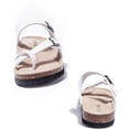 thumbnail image 3 of Sandalias casuales de cuero planas Mayari ajustables para mujeres y damas, plantilla de corcho deslizante de gamuza juvenil para adolescentes/niñas Adepaton CJWUS-4695, 3 of 8