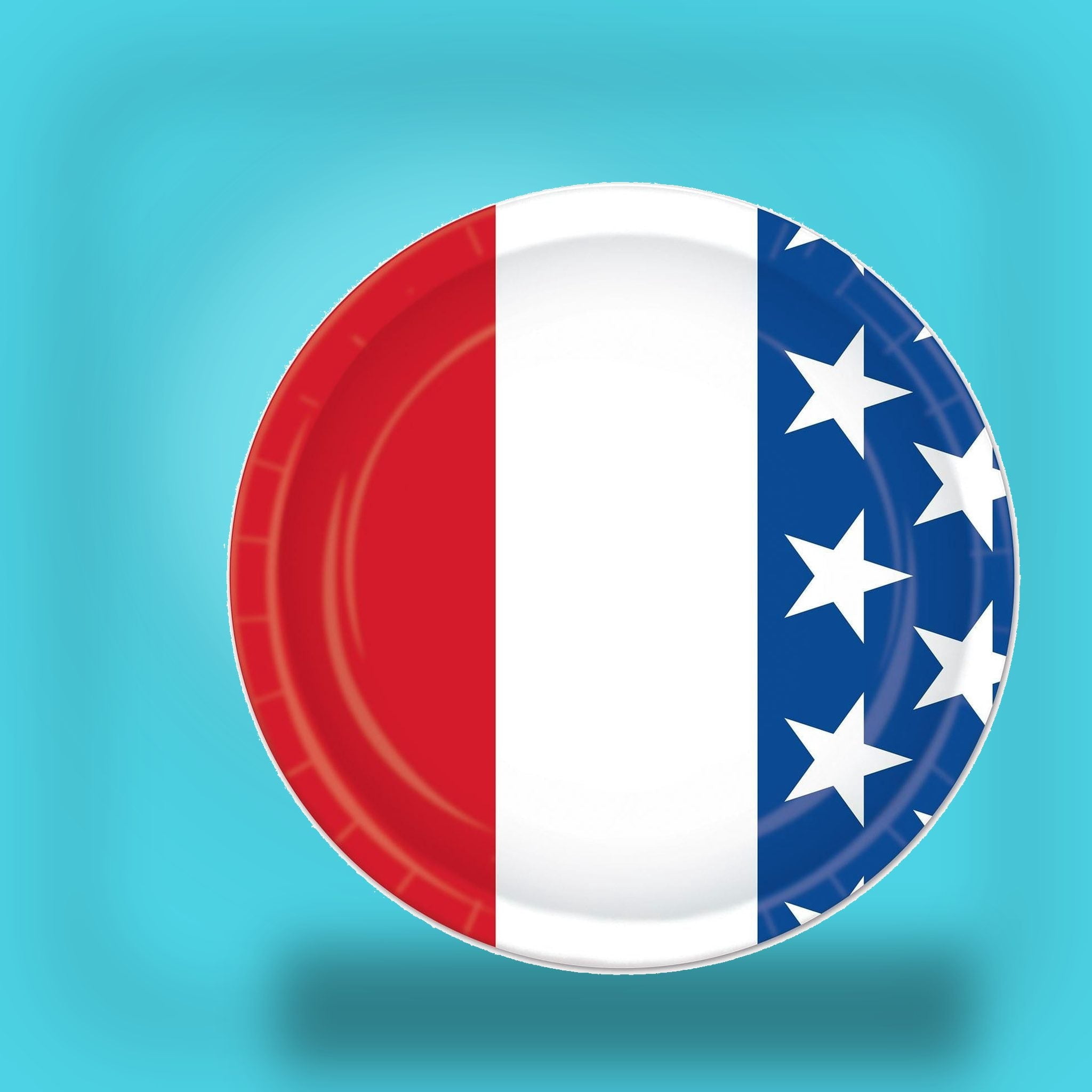96 Pack Beistle Patriotic Theme Paper Plates 7 inch