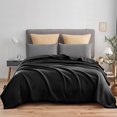 thumbnail image 2 of JML Soft Fleece Bed Blanket with Satin Trim, Queen 90"x90", Black, 2 of 5