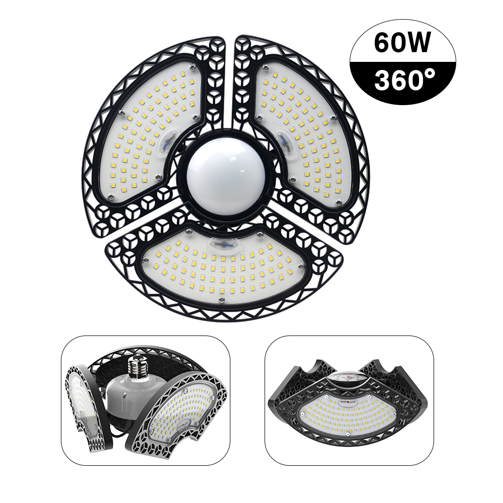 Led Garage Lights Motion Activated 60w 9000lm Deformable Led Ceiling Lights Motion Sensor Led Lamp With 3 Adjustable Panels E26 For Garage Workshop Warehouse Lighting Indoor Use Walmart Com Walmart Com