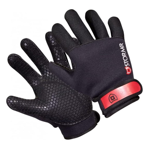 Strykr 2mm Neoprene Mens and Womens Glove - Fully Lined Micro-Fleece Gloves with Adjustable Wrist Closures - Ideal for Ice Fishing, Winter Conditions, and Foul Weather, M Medium Black