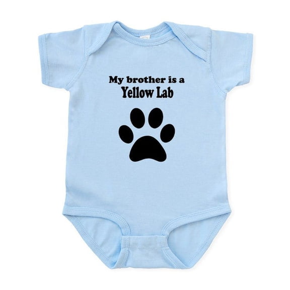 CafePress - My Brother Is A Yellow Lab Body Suit - Baby Light Bodysuit, Size Newborn - 24 Months