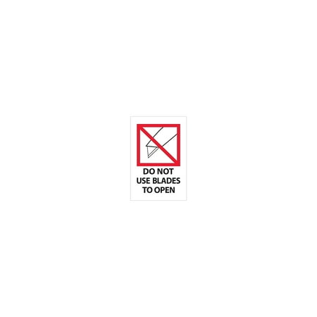 UPC: 0848109055831 | Tape Logic Labels Do Not Use Blades to Open 4 x 6 Red/White/Black 500/Roll (IPM504)