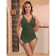 thumbnail image 4 of Traje de Baño de una Pieza para Mujer, con Control de Abdomen, Parte Delantera, de Transparente, Pareo Envolvente, Traje de Baño Adelgazante. Verde M, 4 of 8