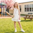 thumbnail image 5 of Grblisyd School Uniform Skirts for Teen Girls Elastic Waist Ruffle Hem A Line Skirt Kids Cute Mini Tennis Skirt, 5 of 7