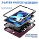 thumbnail image 3 of Funda de TPU + PC a prueba de golpes para tableta con soporte, ranura para bolígrafo y correa para el hombro para iPad Air 2022/2020 de 10.9" (rosa y rojo), 3 of 5