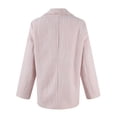 thumbnail image 3 of Women's Casual Loose Tweed Blazer Jacket Fashion Long Sleeve Outerwear Pink XXL, 3 of 7