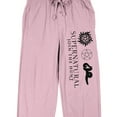 thumbnail image 2 of Supernatural Title Logo Women's Pink Sleep Pajama Pants-Large, 2 of 6