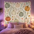 thumbnail image 2 of Watercolor Pumpkins on Parchment Background, Cozy Rustic for Cottagecore Lovers, Botanical Art Decor, Thanksgiving Gift Tapestry Wall Hanging for Living Room and Bedroom, 2 of 7