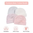 thumbnail image 5 of Spring Infant Hospital Beanie Newborn Baby Girls Cotton Hat Tolddler Boy Soft Double-Layer Hat, 5 of 5