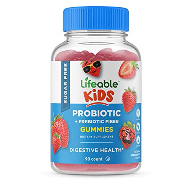 Lifeable Sugar Free Probiotics with Prebiotics Fiber for Kids Great
