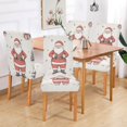 thumbnail image 2 of Yayeee 2 Pack Dining Chair Covers Stretch Parson Chairs Slipcovers Seat Protector, Beige Christmas Santa, 2 of 6