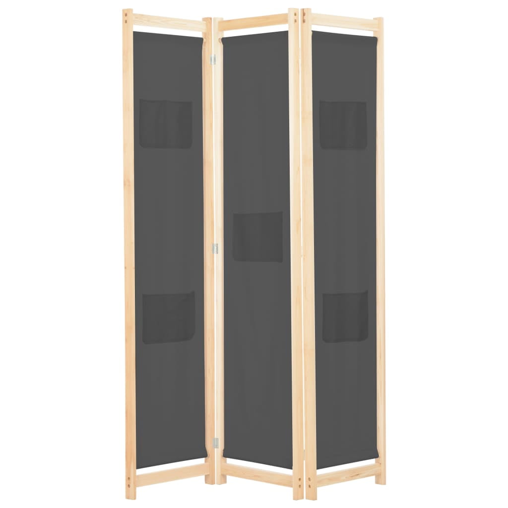 Kepooman 4-panel Wooden Frame Privacy Screen for Bedroom Garden, Grey Kepooman 4-panel Wooden Frame Privacy Screen for Bedroom Garden, Grey