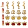 thumbnail image 1 of 16 Uds. De dijes de uñas con signo de Dollor dorado, diamantes de imitación de aleación para uñas, signo de dinero, dijes de uñas 3d para arte de uñas, dijes de dinero en 3d, diseño de uñas, 1 of 6