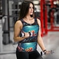 thumbnail image 6 of Gukieu Underwater Plant Octopus Print Women's Quick-drying Fitness Vest, Round Neck Sleeveless Fitness T-shirt, Suitable for Yoga, Sports-XX-Large, 6 of 7