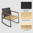 thumbnail image 6 of Asofer 3 Pieces Patio Bistro Wicker Chairs , All-Weather Outdoor Rattan Conversation Set with Glass Table for Lawn, Poolside, Porch,Beige, 6 of 8