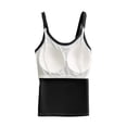 thumbnail image 5 of Joau Women's Maternity Nursing Cami Tank Top Ruched Side Sleeveless Comfort Stretch Maternity Shirts Pregnancy Basic Shirt Camisole Brasieres with Built in Bra, 5 of 9