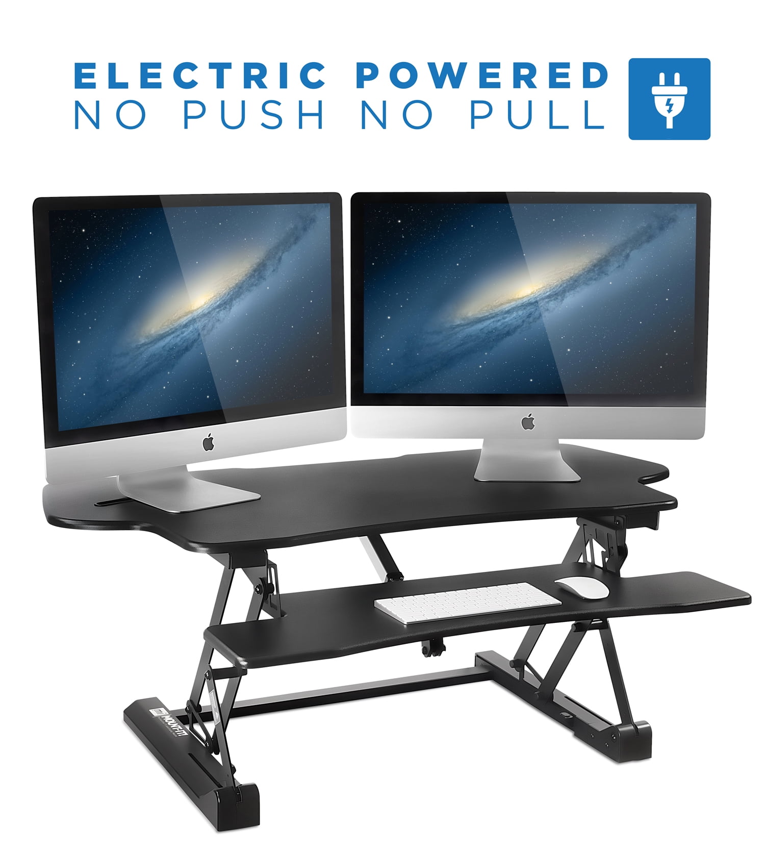 MountIt! Electric Standing Desk Converter 48 inch Extra Wide