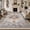 HT-Blue, variant on SIXHOME 8'x10' Area Rug Washable Retro Living Room Bedroom Carpet Soft Floral Distressed Indoor Rug Brown