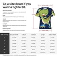 thumbnail image 4 of Bixox Men's Dino Playing Roller Skate Printed Short Sleeve Skinny Athletic T-Shirt, 4 of 6
