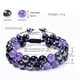 thumbnail image 3 of 8MM Natural Amethyst Double-layer Bracelet Magnet Beaded Bracelet Men And Women Couple Bracelet, 3 of 7