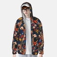 thumbnail image 4 of Balery Vintage Floral Men's Women's UPF 50+ Sun Protection Lightweight Hoodie Performance Long Sleeve Shirt for Fishing Running-XX-Large, 4 of 9