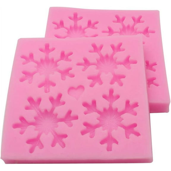 3D Snowflake Pattern Fondant Dessert Non-Stick Easy Clean Christmas Theme Silicone Mold For Winter Cake Decoration