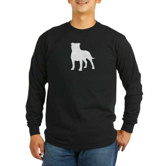 CafePress - Staffordshire Bull Terrier Long Sleeve Dark T Shir - Long Sleeve Dark T-Shirt