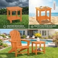 thumbnail image 4 of Outdoor Side Table, HIPS Adirondack Small Double Layer Table, Waterproof Square Outside Table, Balcony End Tables for Patio, Pool, Porch, Deck, Indoor or Outdoor Use, Orange, 4 of 14
