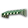 Awntech 8.38 Ft San Francisco Closed-Sided Fixed Awning Canopy (100.5in x 16in x 30in), Forest/White Stripe