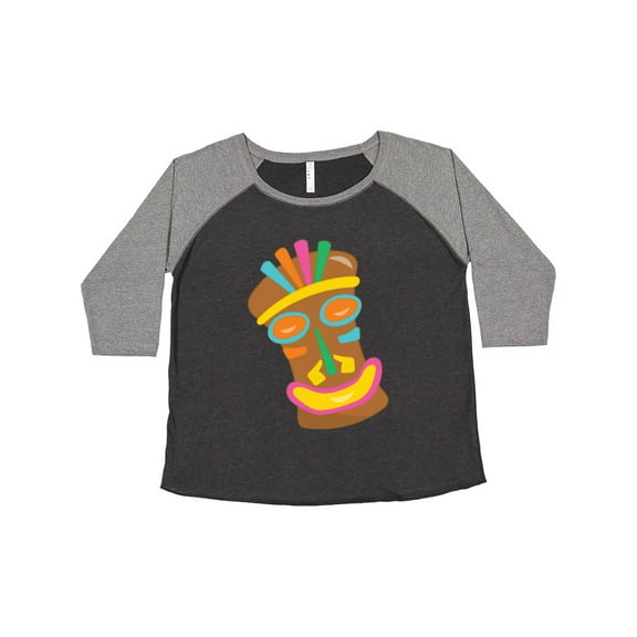 Inktastic Happy Tiki Face Women's Plus Size T-Shirt