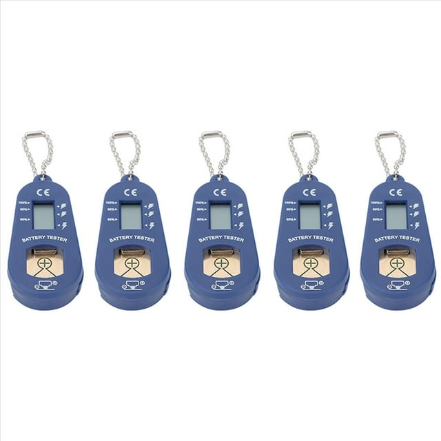 5X Probador de BateríA de BotóN, Probador de BateríA PortáTil y Liviano de Bolsillo para para Verificar la EnergíA Restante de la BateríA