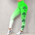 thumbnail image 2 of COMVALUE Womens Stretchy Pants Green Shamrock Patricks Day Clover Leaves Leggings (Light Green, S), 2 of 7