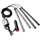 thumbnail image 1 of Riwesomey Tiras de luces LED para coche RGB, Control de aplicación de teléfono para puerta Interior bajo el tablero, lámpara de ambiente con sonido de Bombillas para automóviles Riwesomey VI015304-00B, 1 of 5