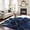 Blue, variant on Sage Green Gold Round Area Rug 3.3 FT, Non Slip Small Entryway Kitchen Mat, Aesthetics Flower Boho Watercolor Art Washable Soft Circular Rug Non-Shedding Door Mat for Bathroom Playroom Kids Room