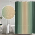 thumbnail image 5 of Green Ombre Shower Curtain, Waterproof Shower Curtains for Bathroom, Modern Yellow Gradient Farmhouse Art Washable Fabric Bathtub Curtain Set Bath Decor with 12 Hooks Stall 36"x72", 5 of 8