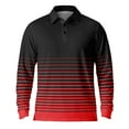thumbnail image 5 of Tawop Men's & Big Men's Polo Shirts Printed Buttons Long Sleeve Gradient Tshirts ,4XL, 5 of 7