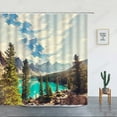 thumbnail image 5 of Nature Forest Landscape Shower Curtain Waterfall Trees Plants Tropical Jungle Scenery Bath Curtains Wall Hanging Bathroom r, 5 of 7