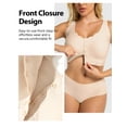 thumbnail image 3 of Aivtalk Seamless Front Close Bras for Women Wireless Plus Size Bralettes Full Coverage Push Up Wicking Mastectomy No Underwire Lingerie Lift Comfort T-Shirt Bra Nude XL, 3 of 7