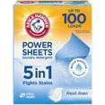 thumbnail image 1 of Arm Hammer Power Sheets Laundry Detergent Fresh Linen 50 Count, 1 of 9