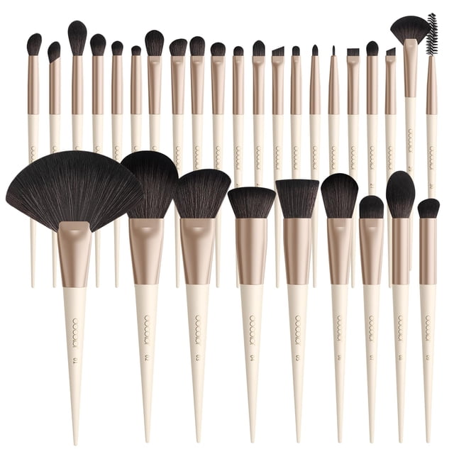 Set de brochas de maquillaje docolor Professional, 30 unidades, sintéticas