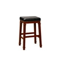 thumbnail image 4 of Linon Delimon 30" Backless Bar Stool, Dark Cherry/Black Faux Leather, 4 of 8
