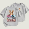 thumbnail image 4 of Easter Tops For Girls Girls Spring/summer Casual Short Sleeved T Shirt Easter Bunny Printed Round Neck Comfortable Children's Clothing Daily Versatile Children's Clothing Streetwear, 4 of 4