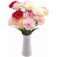 thumbnail image 5 of 8Inch 5Heads Carnation Long Stems Fake Flower Never Fade Artificial Flowers Apply ToWedding Party Home Office Restaurant Table Centerpieces (Red), 5 of 5